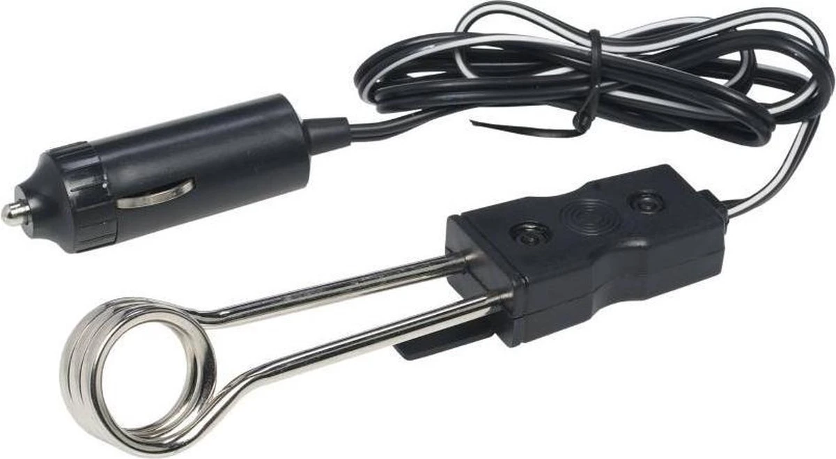 Allesvoordeliger Reisdompelaar 12Volt 200 Watt - Waterkoker (stekker 12Volt Zwart Rood) 1 Allesvoordeliger Reisdompelaar 12Volt 200 Watt - Waterkoker (stekker 12Volt Zwart Rood)