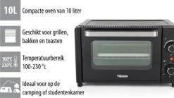 Tristar Oven OV-3615 - Camping Oven 10 Liter - 800 Watt - Vrijstaande Kleine Oven - Zwart -Campingwinkels 1200x674 7