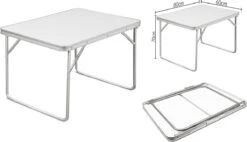 Merkloos Aluminium Inklapbare Tuintafel - Campingtafel - 80x60x68 Cm -Campingwinkels 1200x688