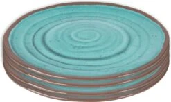 Bo-Camp Ontbijtbord - Halo - 100% Melamine - 4 Stuks - Aqua