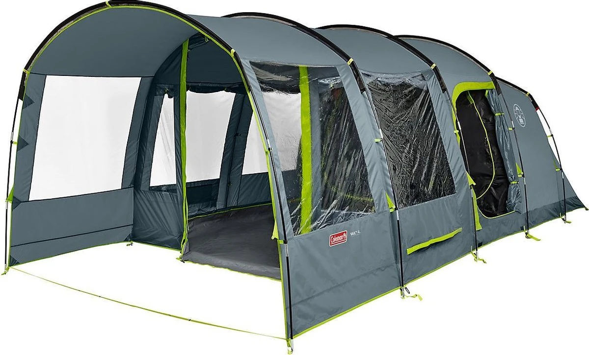 Coleman Vail 4L Tunneltent - Familie Tent - 4-Persoons - Grijs/Groen 2 Coleman Vail 4L Tunneltent - Familie Tent - 4-Persoons - Grijs/Groen - Afbeelding 2
