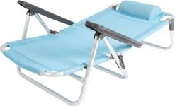 Bo-Camp Beach Chair - Monaco - Aluminium - Blauw -Campingwinkels 1200x728