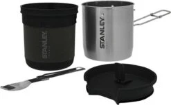 Stanley The Bowl + Spork Compact Cook Set 0.70L - Campingkookset - Stainless Steel -Campingwinkels 1200x743
