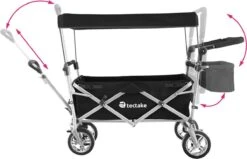 Tectake - Opvouwbare Bolderwagen Handkar Nico Zwart - 403549 -Campingwinkels 1200x771 11