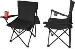 Campingstoel Vouwstoel Visstoel - Zwart - Draaggewicht 100kg 6 Campingstoel Vouwstoel Visstoel - Zwart - Draaggewicht 100kg -Campingwinkels 1200x783