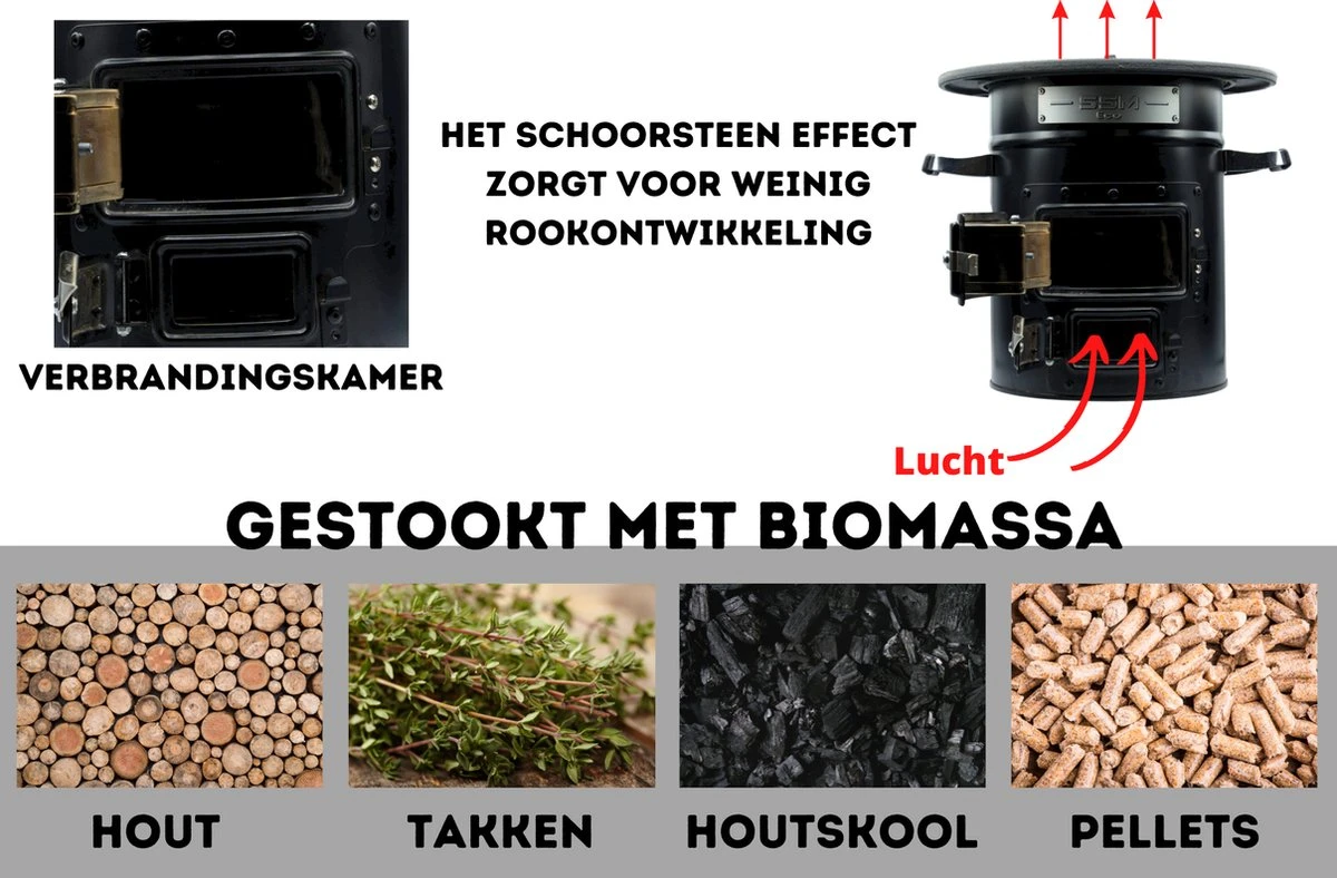 Dutch Rocket Stove - Rocket Stove - Kooktoestel Op Houtvuur - Met Draagtas - Dutch Oven 2 Dutch Rocket Stove - Rocket Stove - Kooktoestel Op Houtvuur - Met Draagtas - Dutch Oven - Image 2