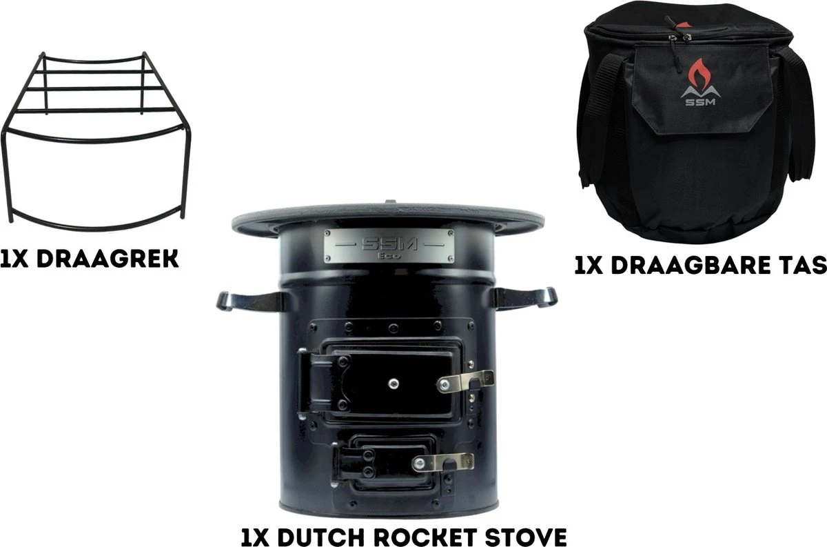 Dutch Rocket Stove - Rocket Stove - Kooktoestel Op Houtvuur - Met Draagtas - Dutch Oven 3 Dutch Rocket Stove - Rocket Stove - Kooktoestel Op Houtvuur - Met Draagtas - Dutch Oven - Image 3