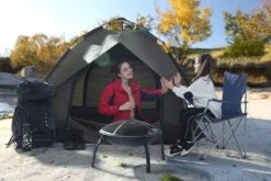 Set Van 2 Opvouwbare Campingstoelen, Klapstoelen Voor Buiten, Comfortabel, Met Armleuningen En Bekerhouders, Stabiel Frame, Draagvermogen 120 Kg - Blauw -Campingwinkels 1200x800 13