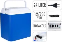 Excellent Cool Solutions - Draagbare Koelbox - Met Verwarm Functie - Blauw/wit - 24 Liter - 12V & 230V -Campingwinkels 1200x811 9