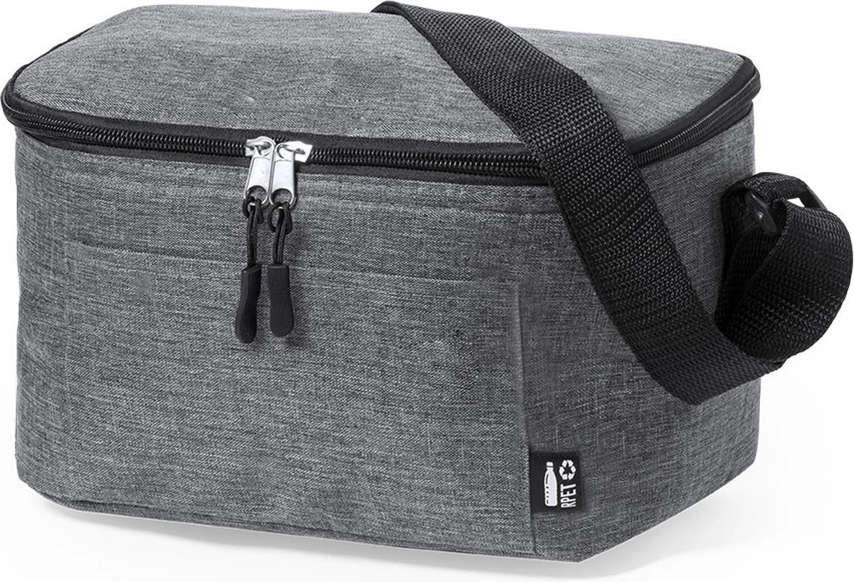 Merkloos Koeltas - Lunchtas - Koeltasje Lunch - Koelelementen - Isolatie - Volwassenen - Dames - Heren - RPET - Polyester - Aluminium - Grijs 1 Merkloos Koeltas - Lunchtas - Koeltasje Lunch - Koelelementen - Isolatie - Volwassenen - Dames - Heren - RPET - Polyester - Aluminium - Grijs