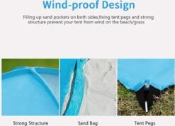 IGOODS Pop-up Tent - 2/3-Persoons - Blauw -Campingwinkels 1200x866 2