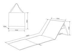 Intimo Strandmat - 2 Stuks - Grijs - 100x51x41cm -Campingwinkels 1200x874