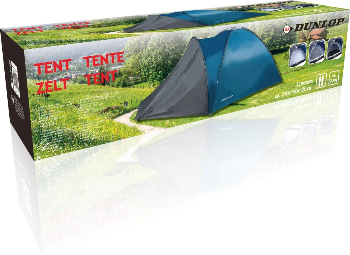 Dunlop Tent - Blauw - 2 Persoons 6 Dunlop Tent - Blauw - 2 Persoons - Afbeelding 6