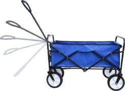 Merkloos Bolderkar - Bolderkar Opvouwbaar - Bolderwagen - Bolderwagen Opvouwbaar - Blauw -Campingwinkels 1200x877 6