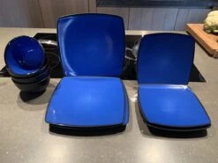 Camping Servies - 12 Delig – 100% Melamine Servies Set – Campingservies – Melamine Servies - Blue Ocean -Campingwinkels 1200x900 50