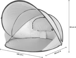 Deryan Luxe Pop Up Strandtent XXL - Anti-UV 50+ - Zilver -Campingwinkels 1200x907 5