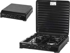 Zilan - Gas Kooktoestel 4 Pits - Campingkooktoestel - Gaskookplaat - Zwart -Campingwinkels 1200x909 1