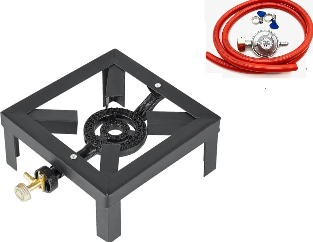 SMH LINE® Wokbrander - Kookbrander - 25x25x11cm - 3 KW - Incl, Drukregelaar 1 SMH LINE® Wokbrander - Kookbrander - 25x25x11cm - 3 KW - Incl, Drukregelaar