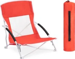 JEMIDI Lichtgewicht Inklapbare Draagbare Strandstoel - Opvouwbare Campingstoel Met Draagtas - Ademend En Comfortabel -Campingwinkels 1200x943