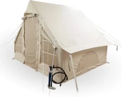 Opblaasbare Vier Persoons Tent Beige 300x200x210 Cm -Campingwinkels 1200x952