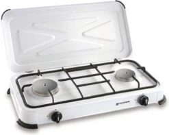 Kemper Gas Kooktoestel - Campingkooktoestel - INCLUSIEF Installatiesetje - Met 2 RVS Branders - 2600W -Campingwinkels 1200x959