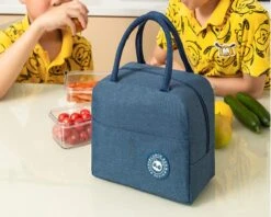 Merkloos Koeltas Lunch - Lunchtas Volwassenen - Kinderen - Lunchtrommel - Picknicktas - Koelzak - Coolbag - Waterdicht - Lunchtas - Koeltasje - Donker Blauw -Campingwinkels 1200x963 3
