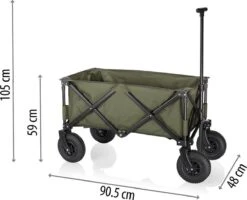 Campart Bolderkar HC-0915 - Opvouwbaar - Bolderwagen Met Stevig Harmonicaframe - Inclusief Opbergtas En Bodemplaat - Groen -Campingwinkels 1200x974 5