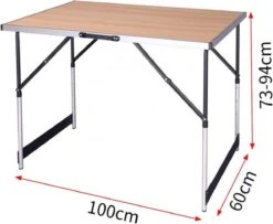 Kamyra® Campingtafel Inklapbaar - Kampeertafel, Partytafel - Opvouwbaar, Lichtgewicht & In Hoogte Verstelbaar - Aluminium/Hout 14 Kamyra® Campingtafel Inklapbaar - Kampeertafel, Partytafel - Opvouwbaar, Lichtgewicht & In Hoogte Verstelbaar - Aluminium/Hout -Campingwinkels 1200x984