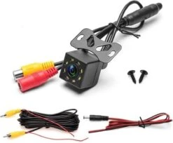 IBello HD Achteruitrijcamera Universeel, Night Vision Met 8 LEDs. Parkeer Camera