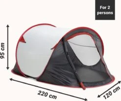JEMIDI Tweepersoons Pop-up Tent - Opgooitent, Werptent Voor 2 Personen - Ideaal Als Festivaltent Of Kampeertent - Verschillende Kleuren -Campingwinkels 1200x994 1