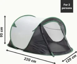 JEMIDI Tweepersoons Pop-up Tent - Opgooitent, Werptent Voor 2 Personen - Ideaal Als Festivaltent Of Kampeertent - Verschillende Kleuren -Campingwinkels 1200x994 2