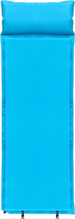 Springos Slaapmat | Zelfopblazend | 186 Cm | Inclusief Hoes & Hoofdkussen | Lichtblauw -Campingwinkels 416x1200