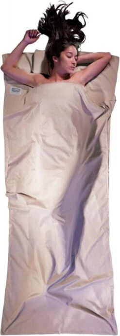 Cocoon Binnenslaapzak Mamo Travelsheet 220 X 88 Cm Katoen Wit -Campingwinkels 429x1200