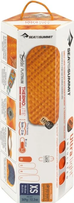 Sea To Summit UltraLight Insulated Regular Opblaasbare Slaapmat - 5cm - 480g - Oranje -Campingwinkels 442x1200