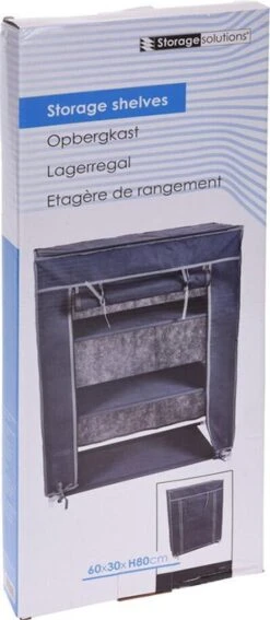 Merkloos GARDEROBE KAST - 3 SCHAPPEN - 60X30X80 CM 10 Merkloos GARDEROBE KAST - 3 SCHAPPEN - 60X30X80 CM -Campingwinkels 523x1200