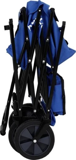 AREBOS Handwagen Vouwbare Dak Handwagen Vouwbare Trolley Uitrustingswagen Blauw -Campingwinkels 575x1200 1
