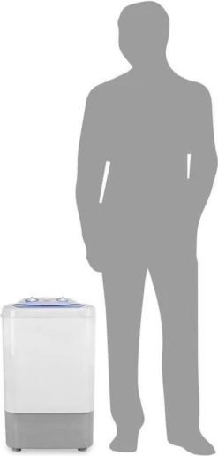 OneConcept SG002 Mini-Waschmaschine Voor 2,8 Kg - 250W Wasvermogen - 2 Programma's - Waterdicht - Wit -Campingwinkels 575x1200