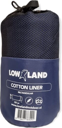 LOWLAND OUTDOOR® LAKENZAK - 100% KATOEN - RECHT MODEL - 220X80 CM - 350GR -Campingwinkels 583x1200