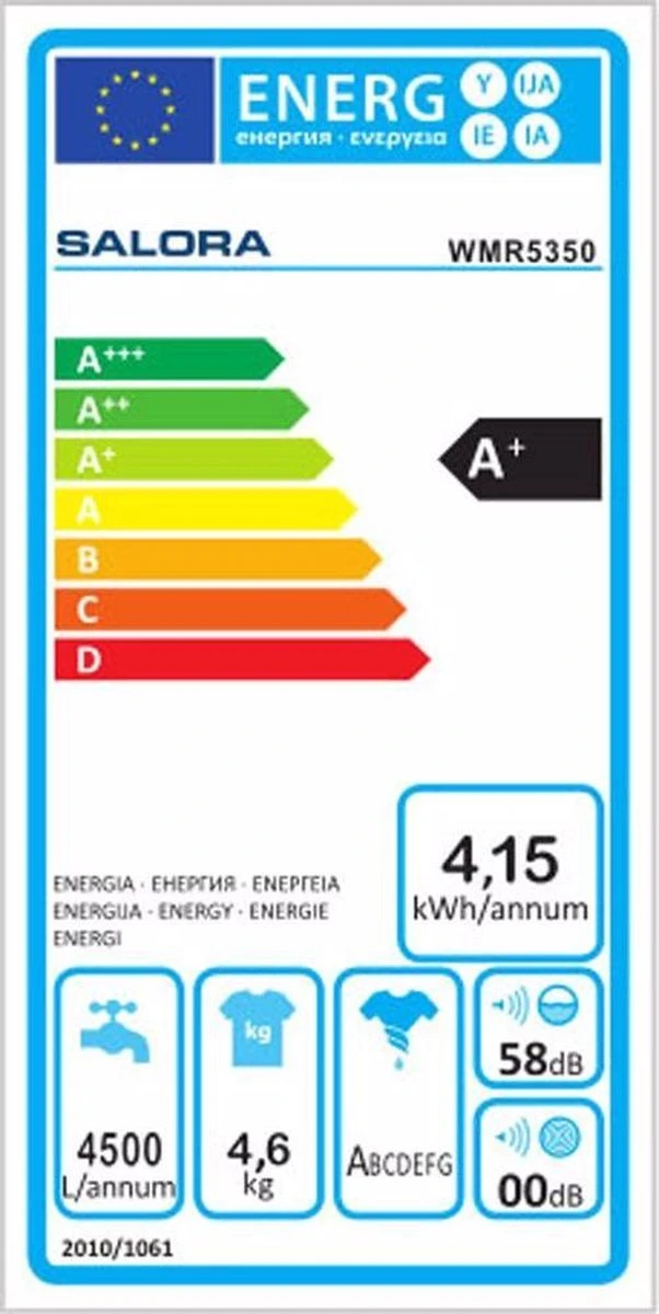 Salora WMR5350 - Wasmachine - Compact - Recreatie - Studenten 7 Salora WMR5350 - Wasmachine - Compact - Recreatie - Studenten - Afbeelding 7