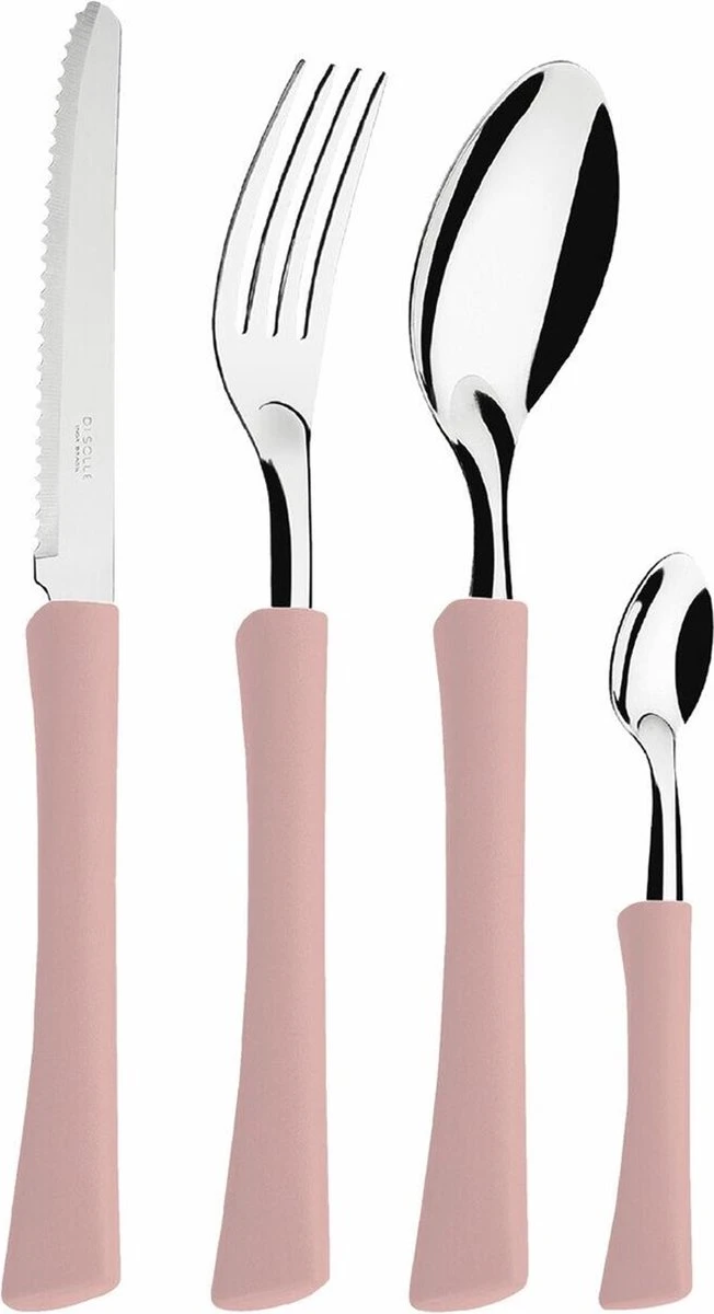 Di Solle Inova D - 6 Persoons Bestekset - Handige Opbergbak Met Raspdeksel - 26 Delig - Baby Pink 2 Di Solle Inova D - 6 Persoons Bestekset - Handige Opbergbak Met Raspdeksel - 26 Delig - Baby Pink - Afbeelding 2