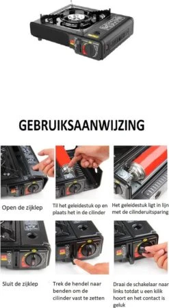 SMH LINE® Camping Kooktoestel - Draagbaar Gasfornuis - Incl. 10x Gasflessen En Koffer -Campingwinkels 660x1200 2