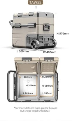 Alpicool 55L - Koelkast/vriezer - 12V-24V/230V - Compressor - APP - Voor Auto En Huis - Outdoor Camping Benodigdheden -Campingwinkels 715x1200 2
