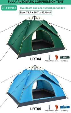 Fish Life Waterdichte Tent - Lichtgewicht Tent - Tent Voor 2-4 Personen - 200*200*140 Cm - Outdoor Camping Tent - Licht Blauw -Campingwinkels 758x1200 3