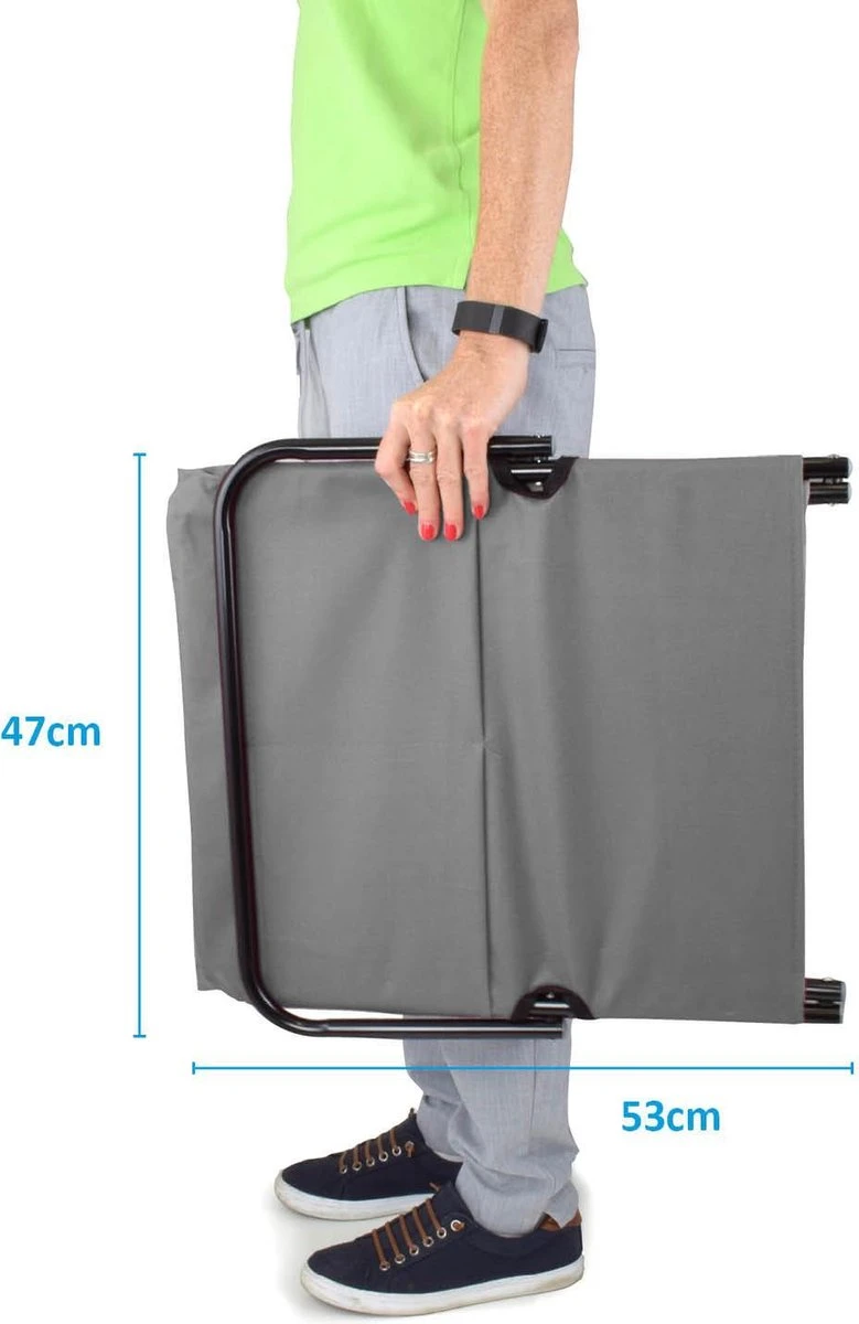 Strandmat Opvouwbaar Met Schouderband - Strandstoel Grijs 145x47x52 6 Strandmat Opvouwbaar Met Schouderband - Strandstoel Grijs 145x47x52 - Afbeelding 6