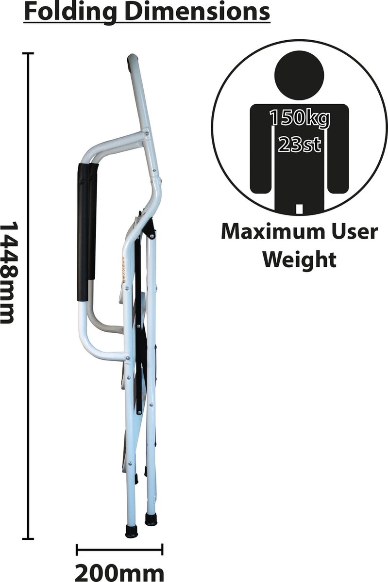 Aidapt Opstapkruk Met Leuning - 3 Treden 6 Aidapt Opstapkruk Met Leuning - 3 Treden - Image 6