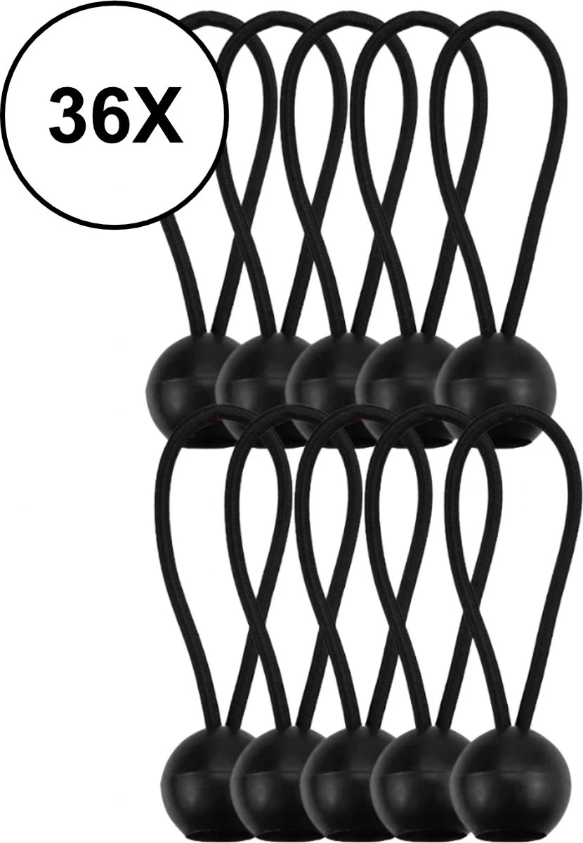 PD® - Spanelastiek - Zwart - Elastiek Koord - Spanrubbers - Elastiek Met Bal - Tentspanner - Tentelastiek - Tentspanners Met Bal - Elastiek Trampoline 3 PD® - Spanelastiek - Zwart - Elastiek Koord - Spanrubbers - Elastiek Met Bal - Tentspanner - Tentelastiek - Tentspanners Met Bal - Elastiek Trampoline - Afbeelding 3