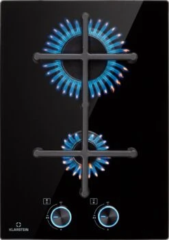 Illuminosa Domino Gaskookplaat 2-pits Sabaf Branders Glaskeramiek