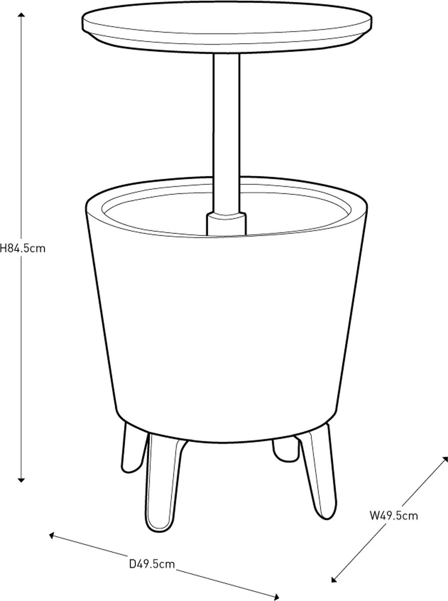 Keter Cool Bar - 3-in-1 - 49.5x49.5x84.5 Cm - Blauw 2 Keter Cool Bar - 3-in-1 - 49.5x49.5x84.5 Cm - Blauw - Image 2