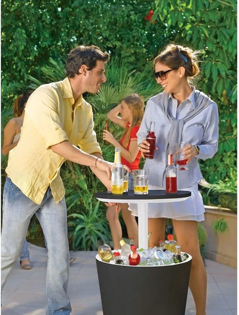 Keter Coolbar Partytafel – 49,5x49,5x57cm - Antraciet 4 Keter Coolbar Partytafel – 49,5x49,5x57cm - Antraciet - Image 4