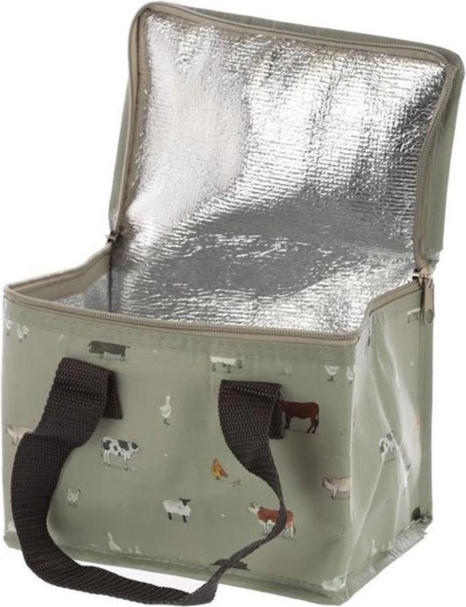 Kleine Koeltas Voor Lunch Grijs Met Boerderij Dieren Print 16 X 21 X 14 Cm 4,7 Liter - Koeltassen 5 Kleine Koeltas Voor Lunch Grijs Met Boerderij Dieren Print 16 X 21 X 14 Cm 4,7 Liter - Koeltassen - Image 5